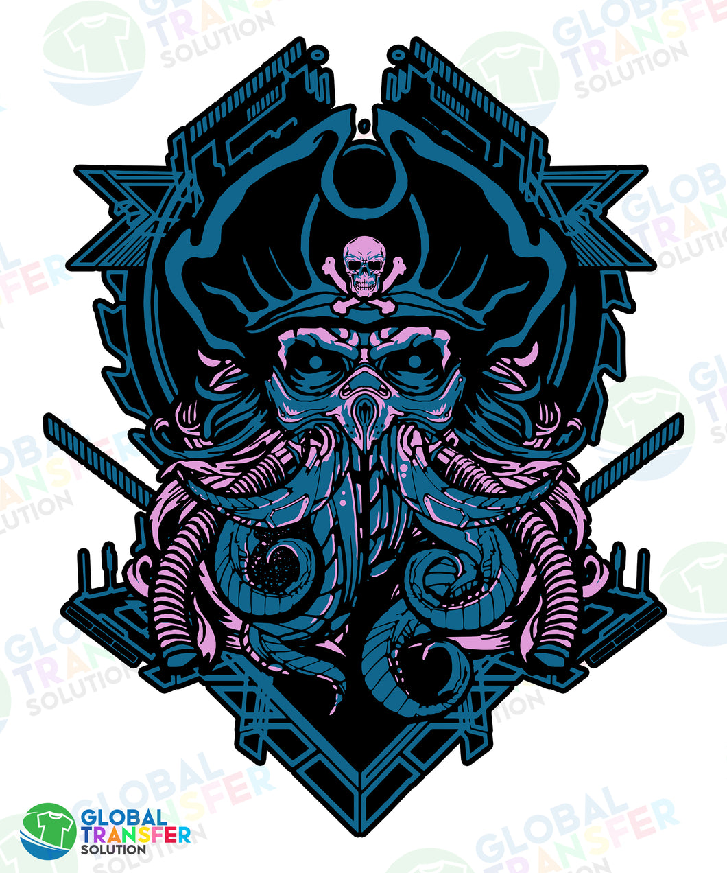 1001 Skull Pirate Octopus