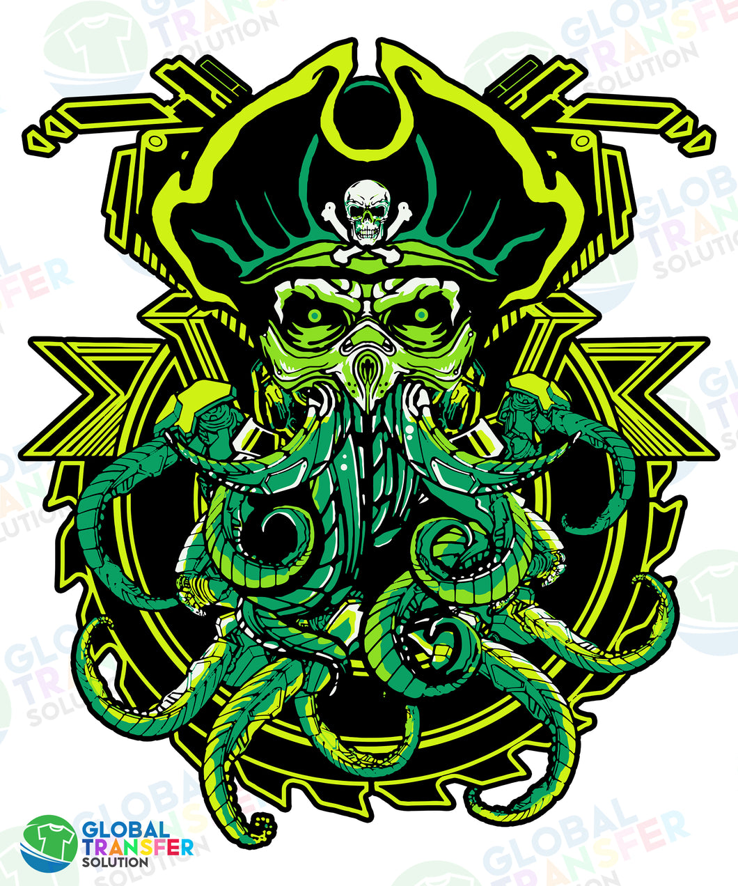 1002 Skull Pirate Octopus