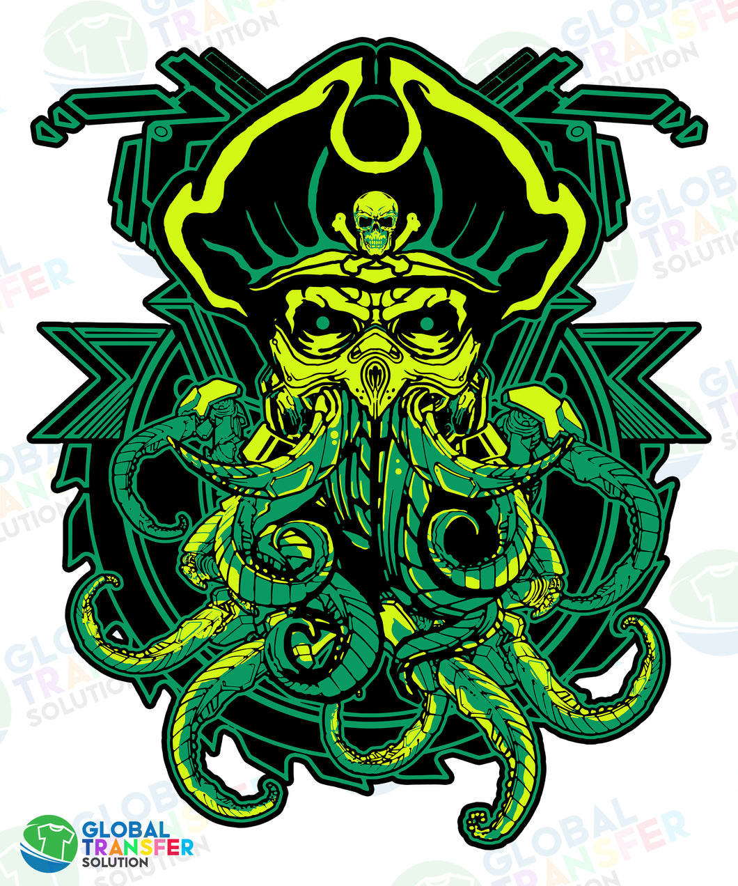 1007 Skull Pirate Octopus
